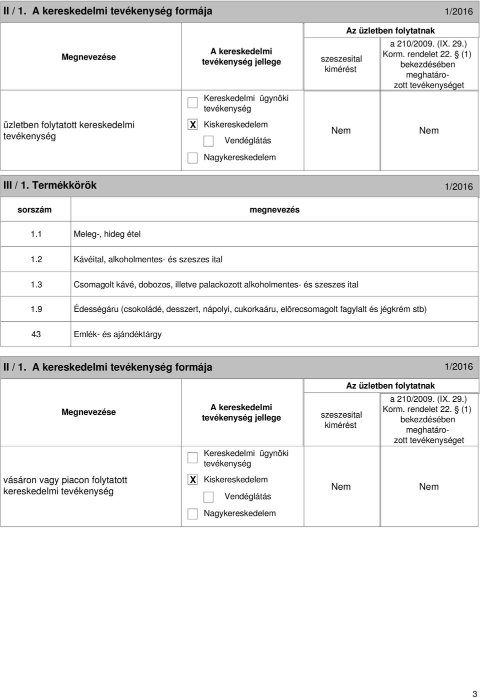 3 Csomagolt kávé, dobozos, illetve palackozott alkoholmentes- és szeszes ital 1.