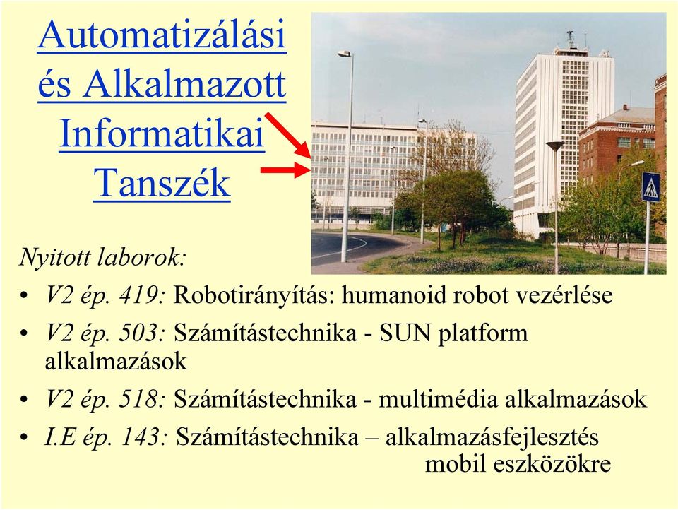 503: Számítástechnika - SUN platform alkalmazások V2 ép.
