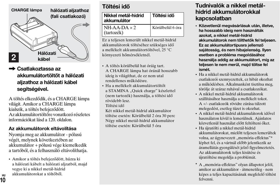 Az akkumulátorok eltávolítása Nyomja meg az akkumulátor - pólusú végét, melynek következtében az akkumulátor + pólusú vége kiemelkedik a tartóból, és a felhasználó eltávolíthatja.