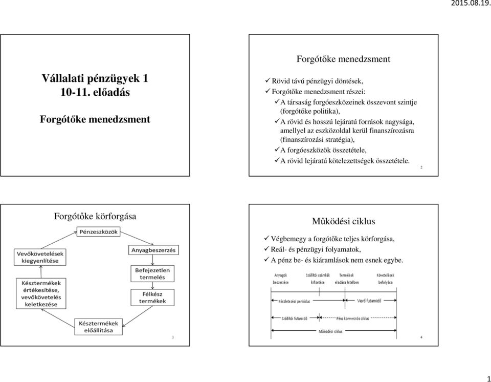 forgóeszközeinek összevont szintje (forgótke politika), A rövid és hosszú lejáratú nagysága, amellyel az eszközoldal kerül