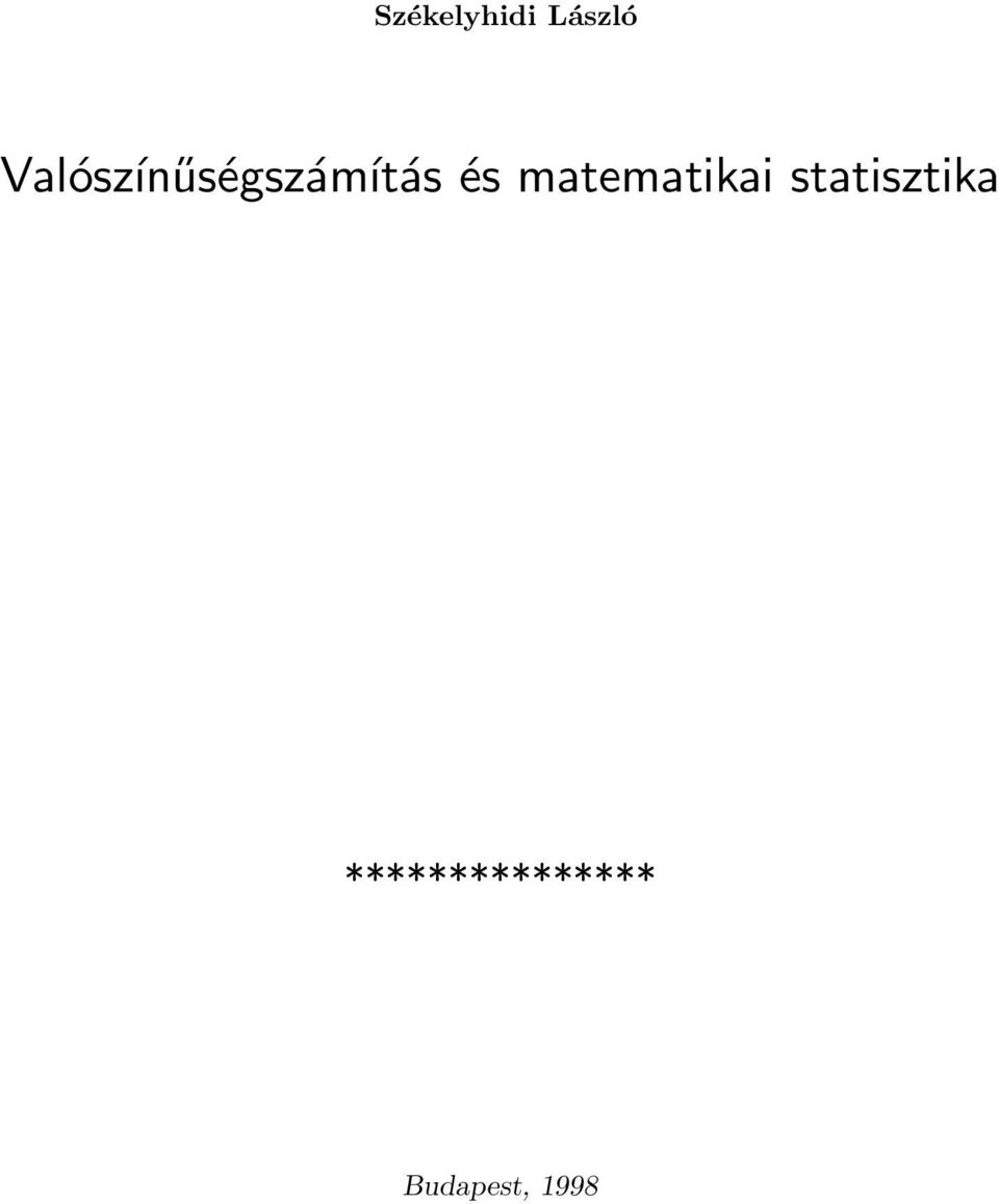 matematikai statisztika