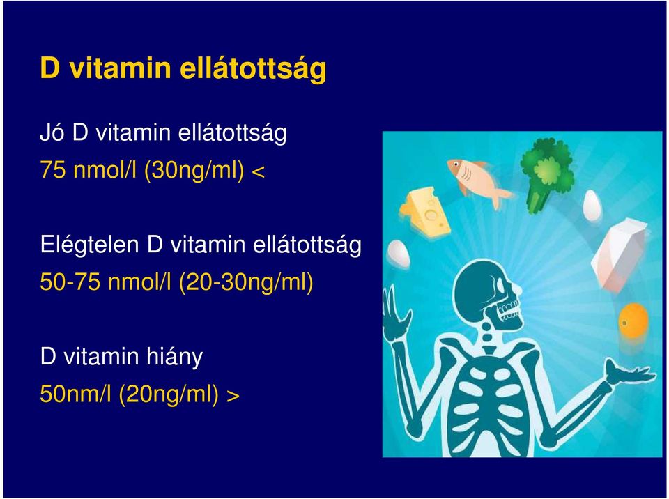Elégtelen D vitamin ellátottság 50-75