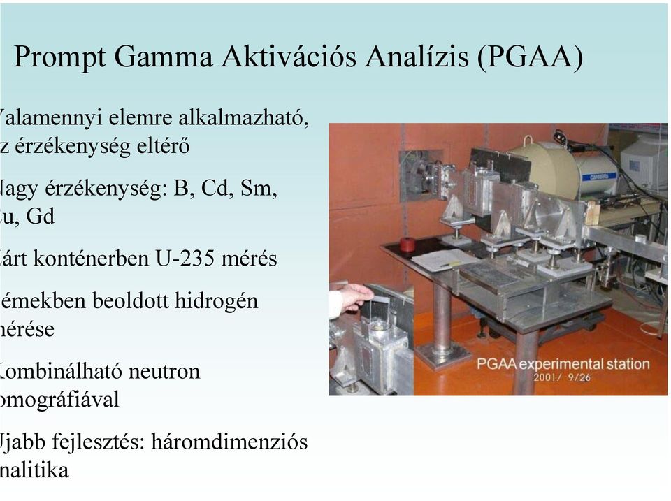 Gd árt konténerben U-235 mérés émekben beoldott hidrogén érése