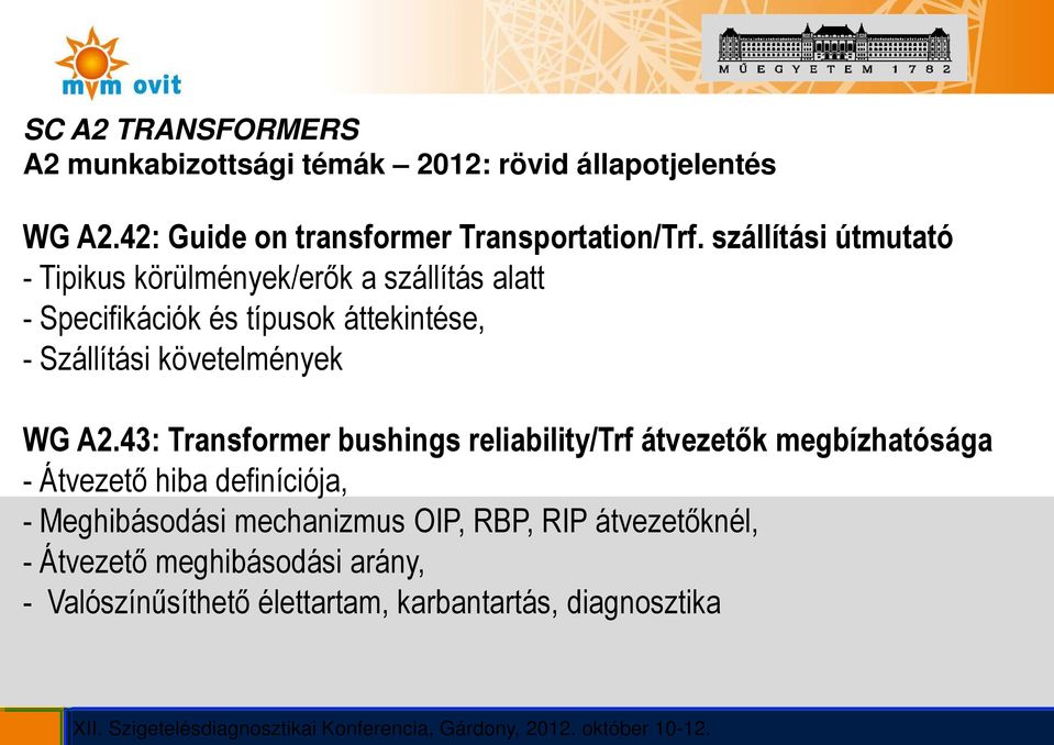 követelmények WG A2.