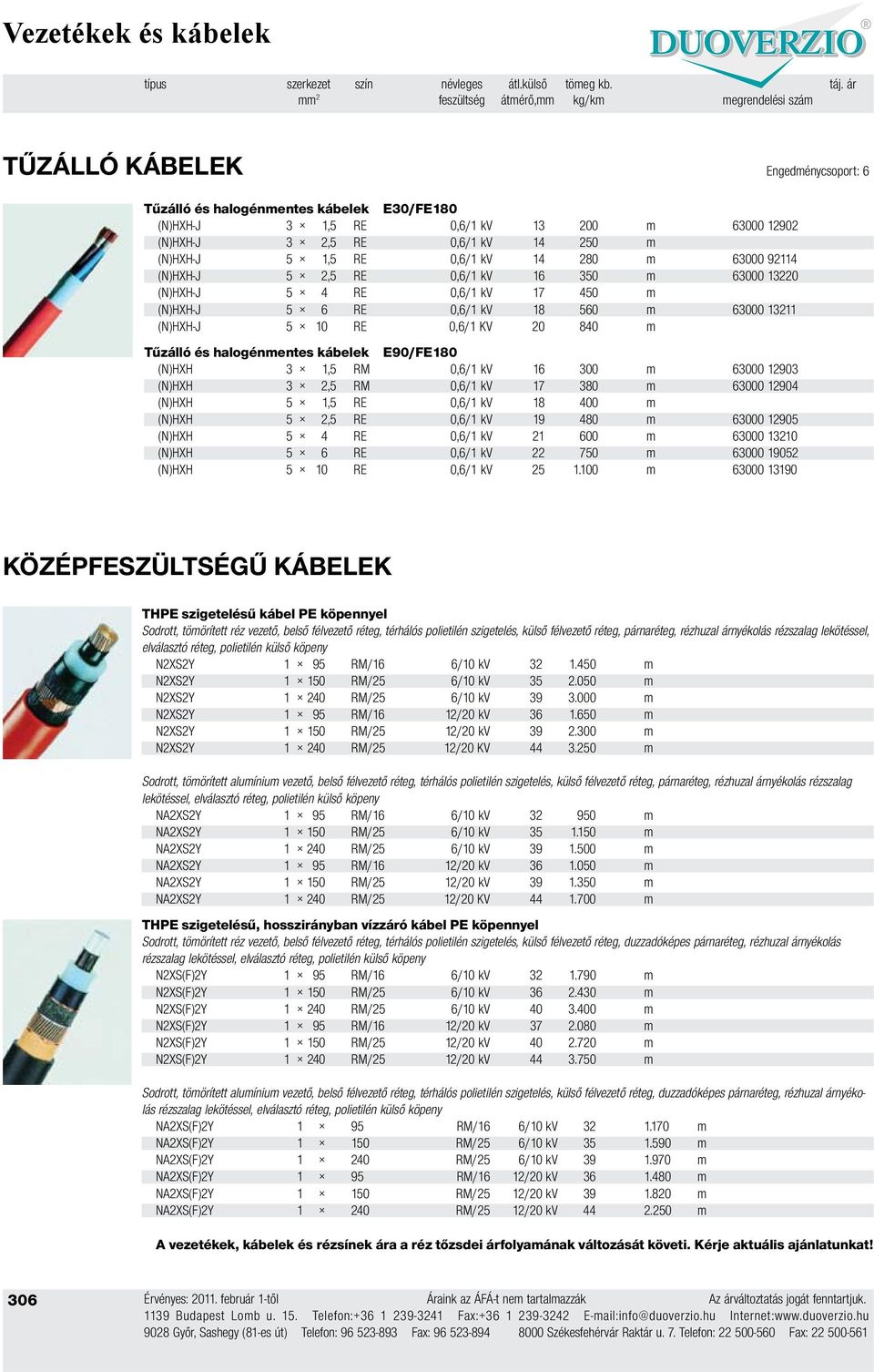 (N)HXH-J 5 1,5 RE 0,6/1 kv 14 280 m 63000 92114 (N)HXH-J 5 2,5 RE 0,6/1 kv 16 350 m 63000 13220 (N)HXH-J 5 4 RE 0,6/1 kv 17 450 m (N)HXH-J 5 6 RE 0,6/1 kv 18 560 m 63000 13211 (N)HXH-J 5 10 RE 0,6/1