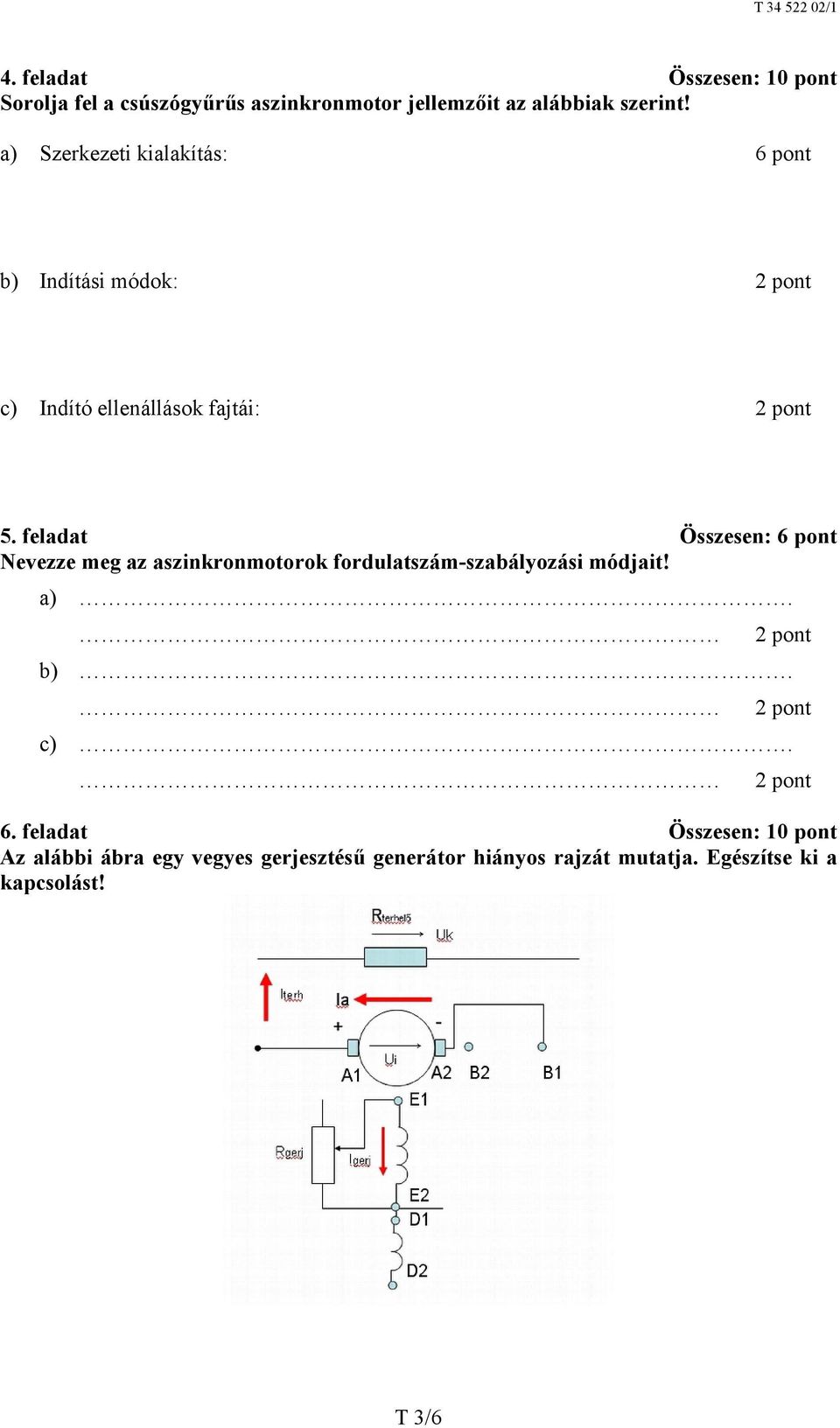 feladat Összesen: 6 