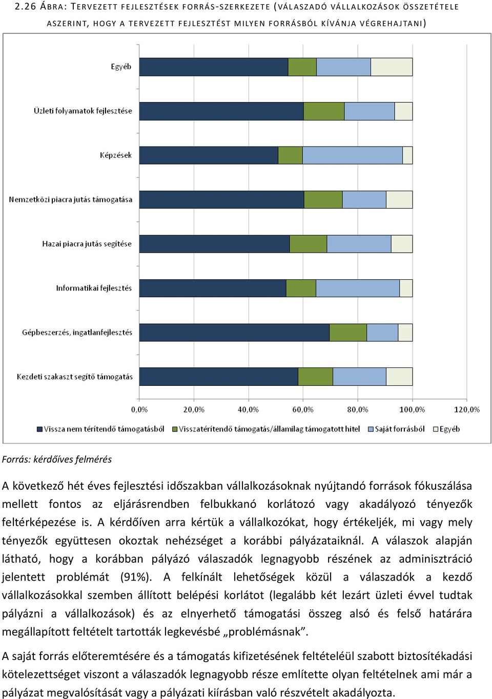 A kérdőíven arra kértük a vállalkozókat, hogy értékeljék, mi vagy mely tényezők együttesen okoztak nehézséget a korábbi pályázataiknál.