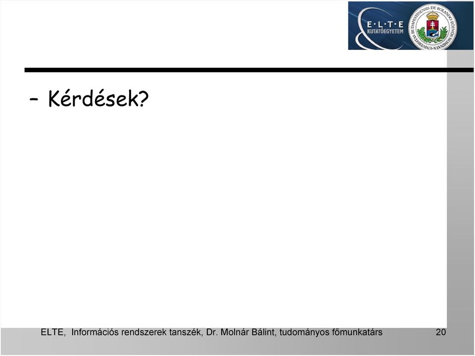 rendszerek tanszék, Dr.