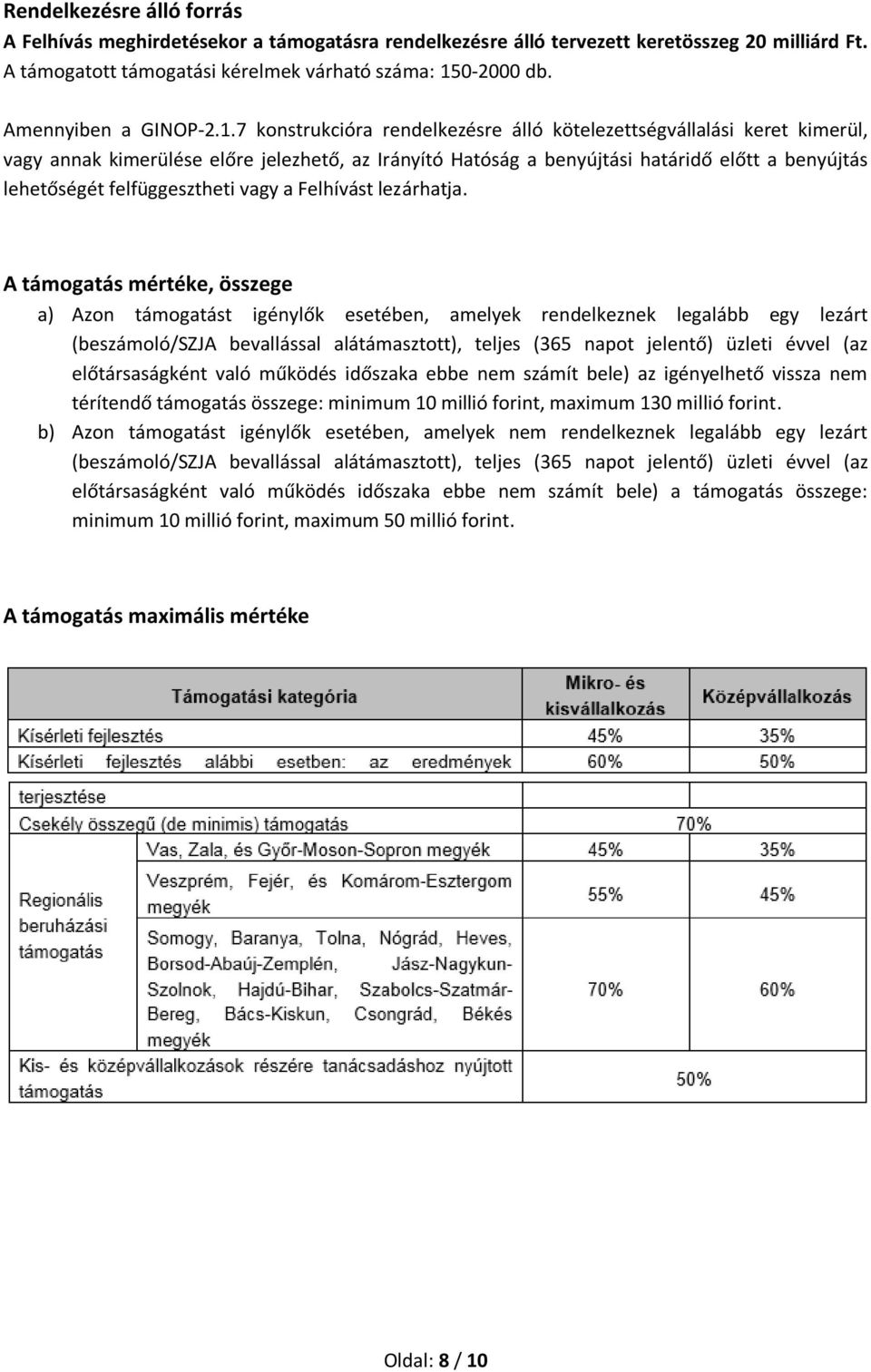 7 konstrukcióra rendelkezésre álló kötelezettségvállalási keret kimerül, vagy annak kimerülése előre jelezhető, az Irányító Hatóság a benyújtási határidő előtt a benyújtás lehetőségét felfüggesztheti