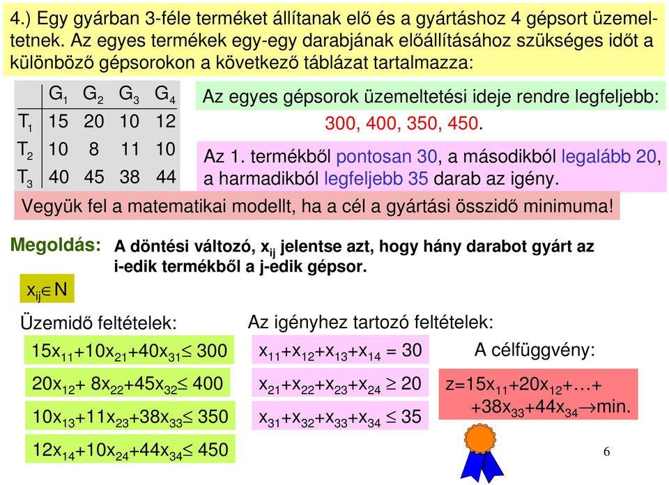 rendre legfeljebb: 5 0 0 00, 00, 50, 50. 0 8 0 Az. termékből pontosan 0, a másodikból legalább 0, 0 5 8 a harmadikból legfeljebb 5 darab az igény.