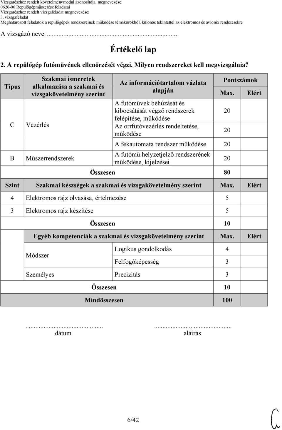 A futóművek behúzását és kibocsátását végző rendszerek 20 felépítése, működése Az orrfutóvezérlés rendeltetése, működése 20 A fékautomata rendszer működése 20 A futómű helyzetjelző rendszerének