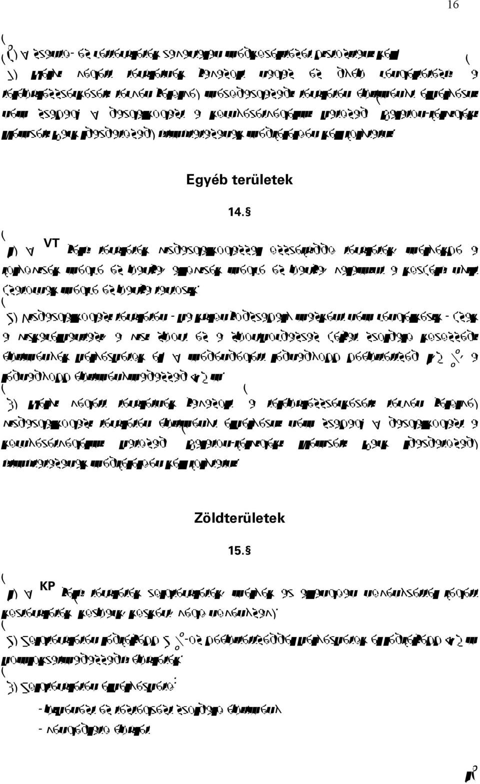 A gazdálkodást a környezetvédelmi hatóság (Balaton-felvidéki Nemzeti Park Igazgatóság) útmutatásának megfelelően kell folytatni. Egyéb területek 14.