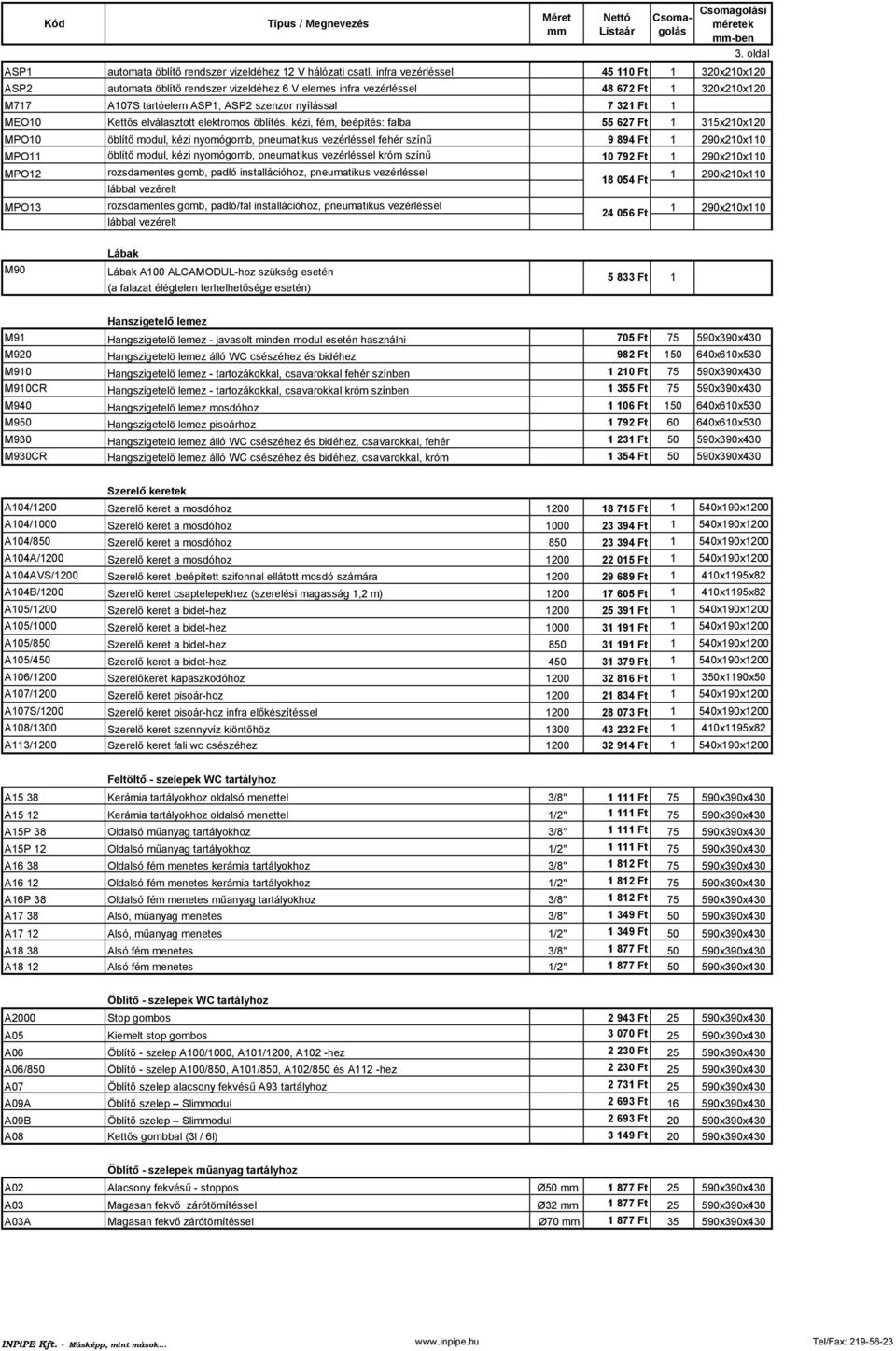 MEO10 Kettős elválasztott elektromos öblítés, kézi, fém, beépítés: falba 55 627 Ft 1 315x210x120 MPO10 öblítő modul, kézi nyomógomb, pneumatikus vezérléssel fehér színű 9 894 Ft 1 290x210x110 MPO11