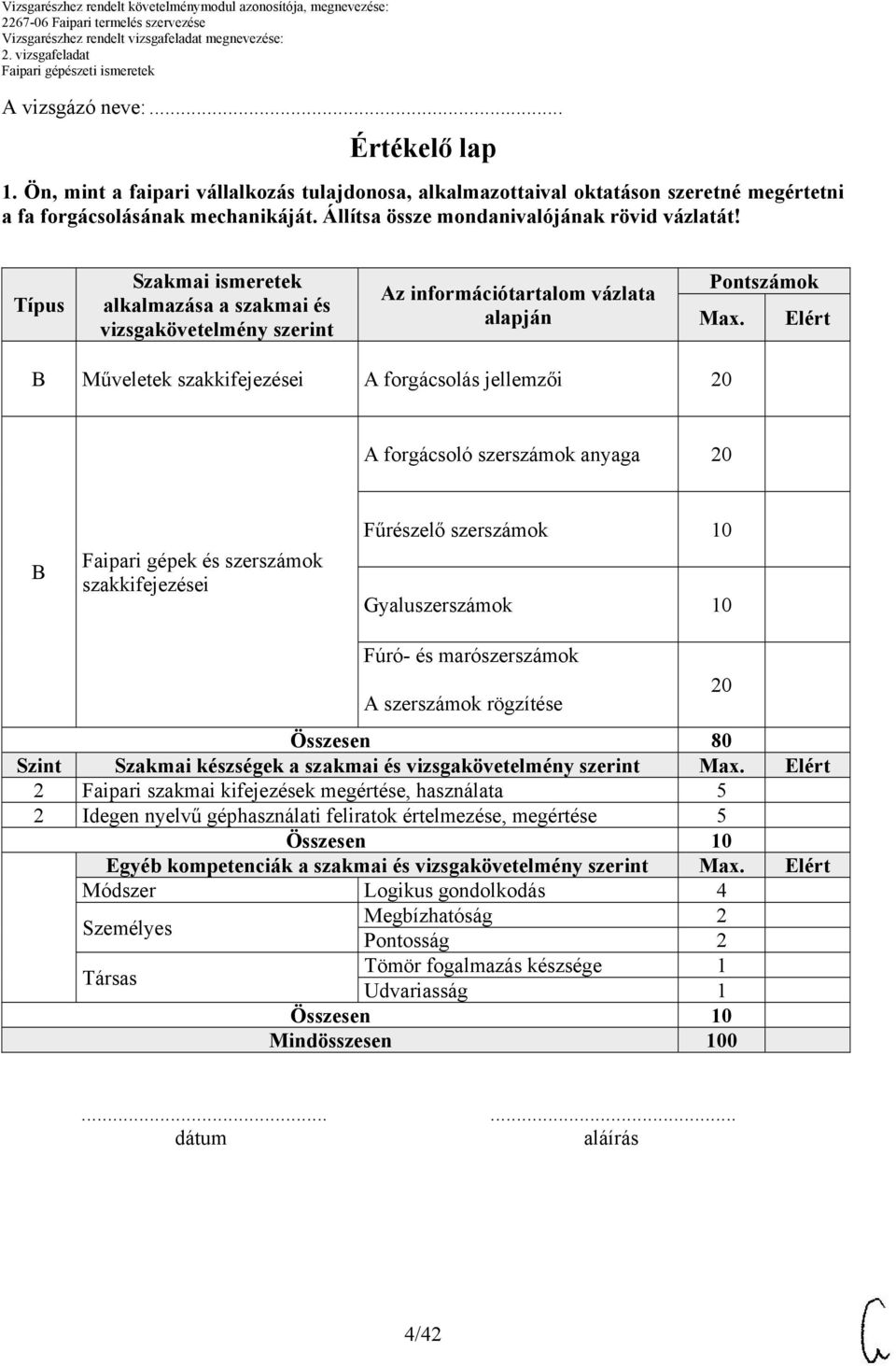 Elért Műveletek szakkifejezései A forgácsolás jellemzői 20 A forgácsoló szerszámok anyaga 20 Faipari gépek és szerszámok szakkifejezései Fűrészelő szerszámok 10 Gyaluszerszámok 10 Fúró- és