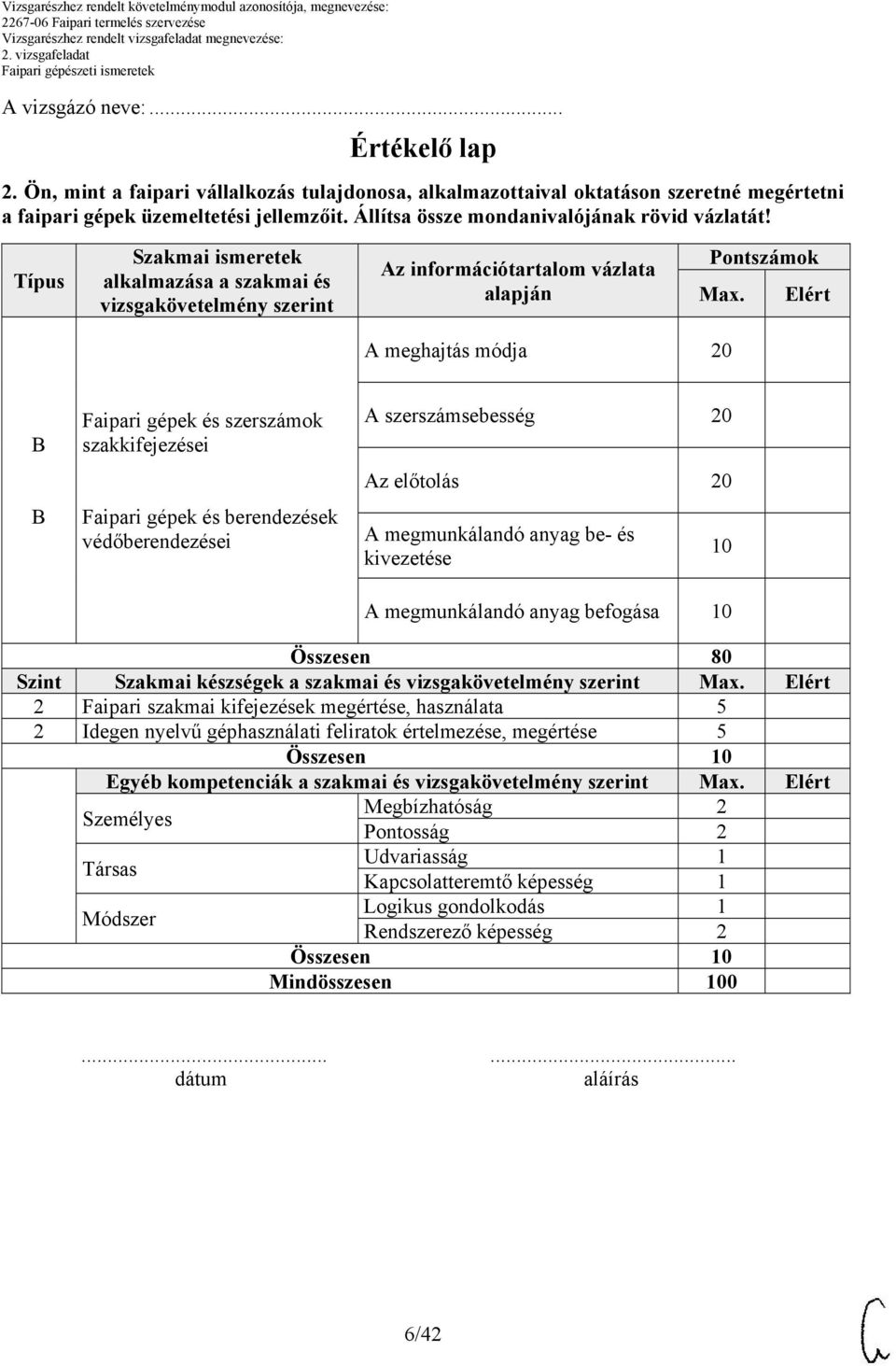 Elért A meghajtás módja 20 Faipari gépek és szerszámok szakkifejezései Faipari gépek és berendezések védőberendezései A szerszámsebesség 20 Az előtolás 20 A megmunkálandó anyag be- és kivezetése 10 A