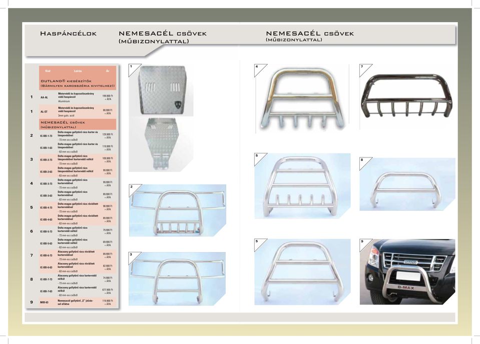 00 Ft NEMESACÉL csövek (mûbizonylattal) IC-BB-- IC-BB-- IC-BB-- IC-BB-- IC-BB-- IC-BB-- IC-BB-- IC-BB-- IC-BB-- IC-BB-- IC-BB-- IC-BB-- IC-BB-- IC-BB-- karter és lámpavédôvel - mm-es csôbôl karter és
