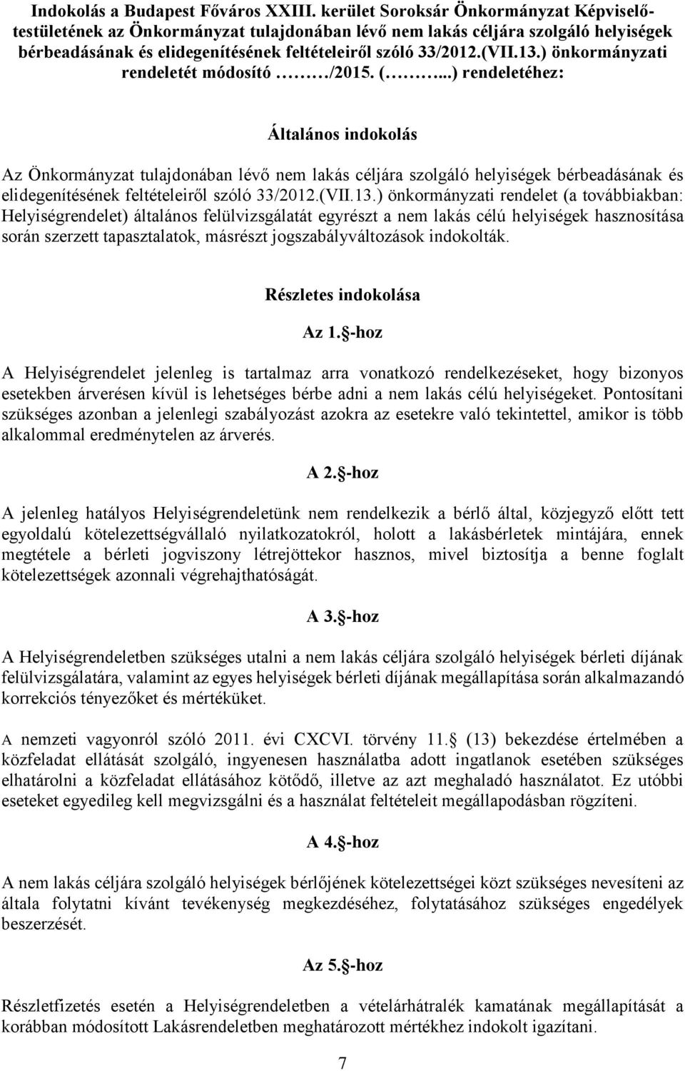 ) önkormányzati rendeletét módosító /2015. (.