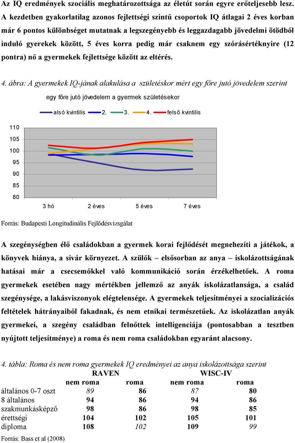 éves korra pedig már csaknem egy szórásértéknyire (12 pontra) nő a gyermekek fejlettsége között az eltérés. 4.