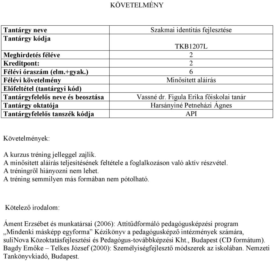 A minősített aláírás teljesítésének feltétele a foglalkozáson való aktív részvétel. A tréningről hiányozni nem lehet. A tréning semmilyen más formában nem pótolható.