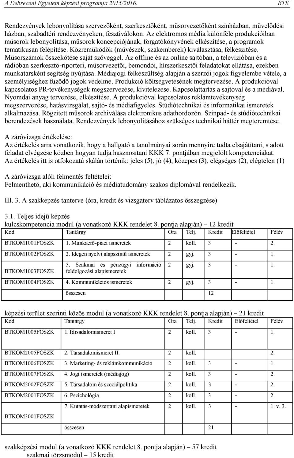 Közreműködők (művészek, szakemberek) kiválasztása, felkészítése. Műsorszámok összekötése saját szöveggel.