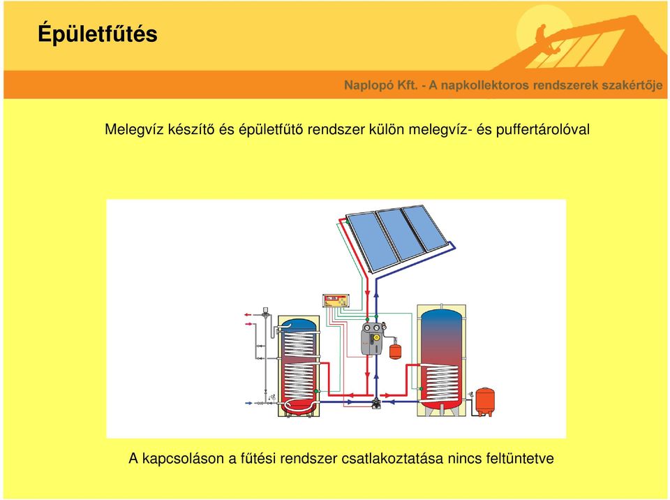 és puffertárolóval A kapcsoláson a