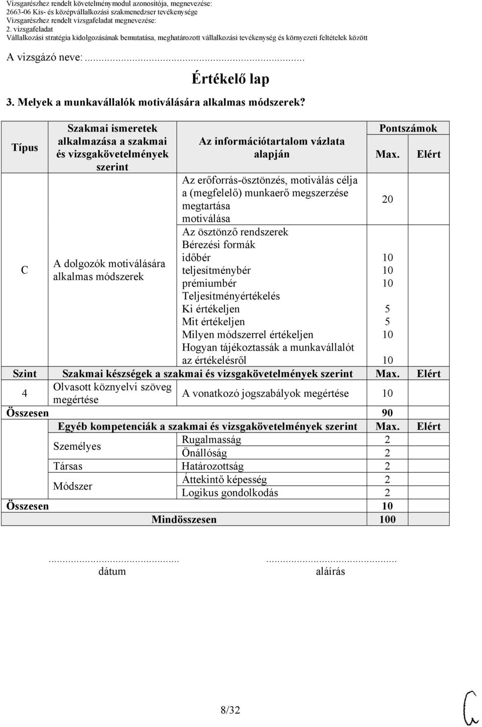 a (megfelelő) munkaerő megszerzése megtartása motiválása Az ösztönző rendszerek Bérezési formák időbér teljesítménybér prémiumbér Teljesítményértékelés Ki értékeljen Mit értékeljen Milyen módszerrel