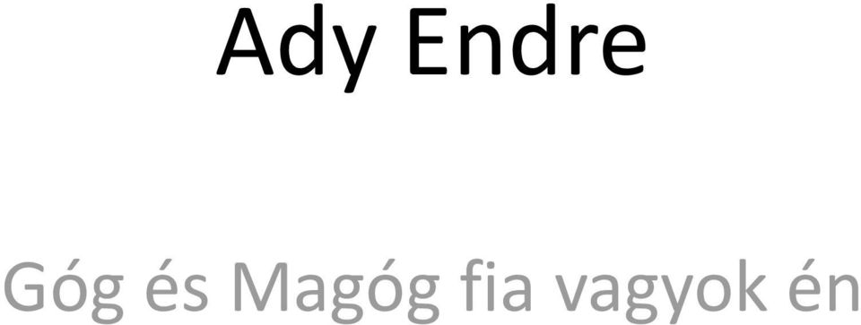 Magóg fia