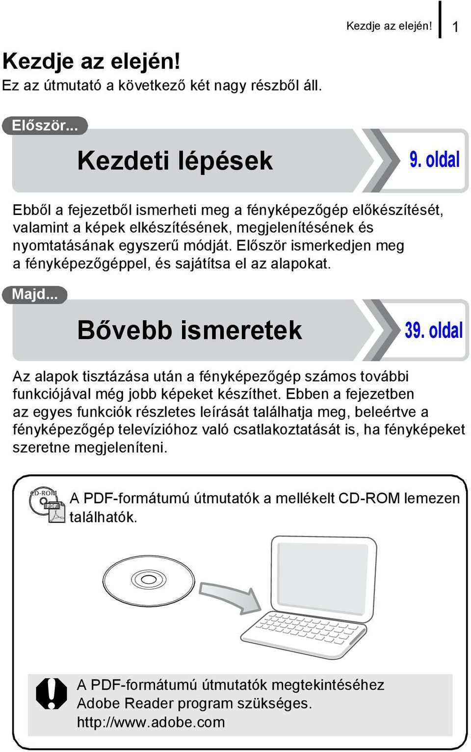 Először ismerkedjen meg a fényképezőgéppel, és sajátítsa el az alapokat. Majd... Bővebb ismeretek 39.