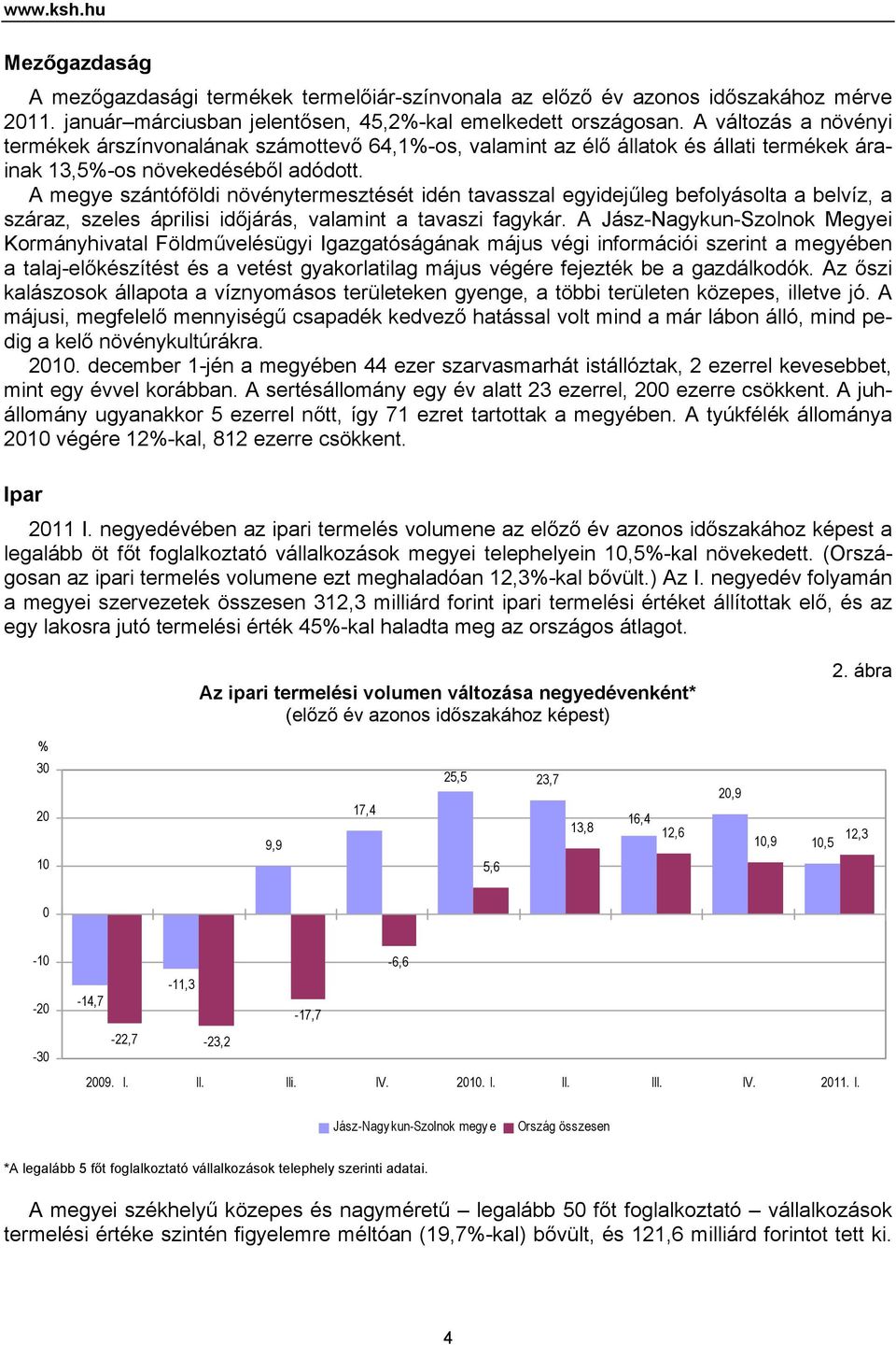 A megye szántóföldi növénytermesztését idén tavasszal egyidejűleg befolyásolta a belvíz, a száraz, szeles áprilisi időjárás, valamint a tavaszi fagykár.