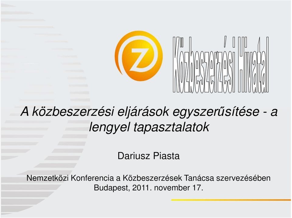 Konferencia a Közbeszerzések