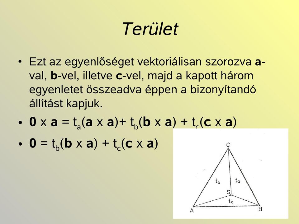 egyenletet összeadva éppen a bizonyítandó állítást