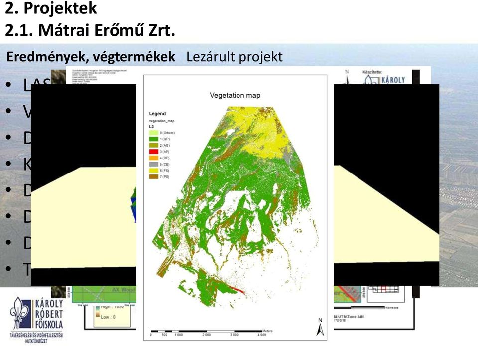 törésvonalak, DTM-ből generált szintvonalak Kereszt- és