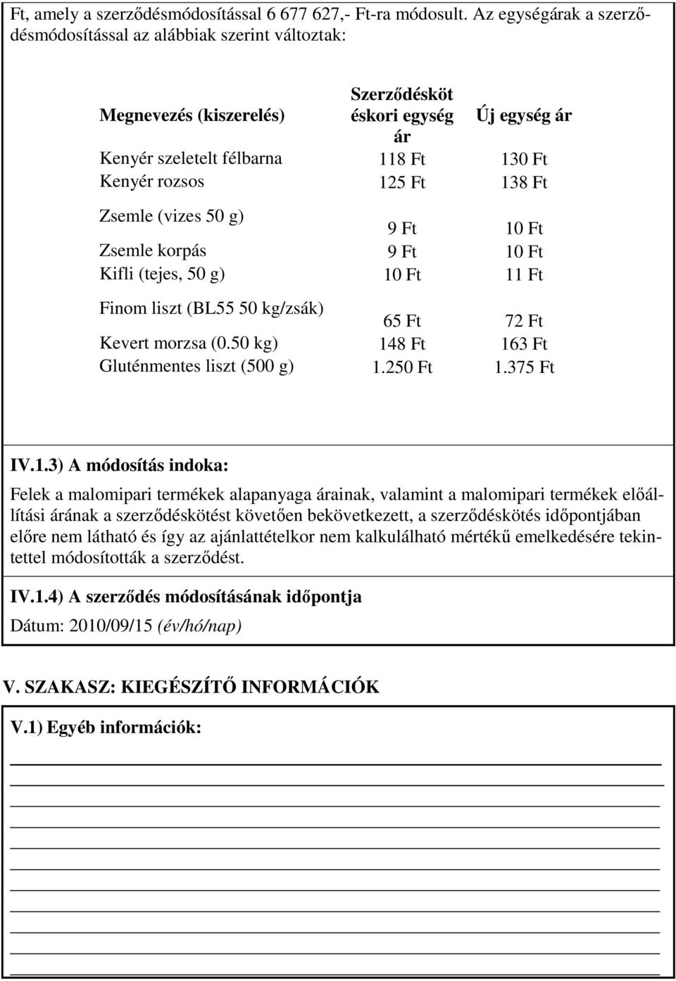 138 Ft Zsemle (vizes 50 g) 9 Ft 10 Ft Zsemle korpás 9 Ft 10 Ft Kifli (tejes, 50 g) 10 Ft 11 Ft Finom liszt (BL55 50 kg/zsák) 65 Ft 72 Ft Kevert morzsa (0.