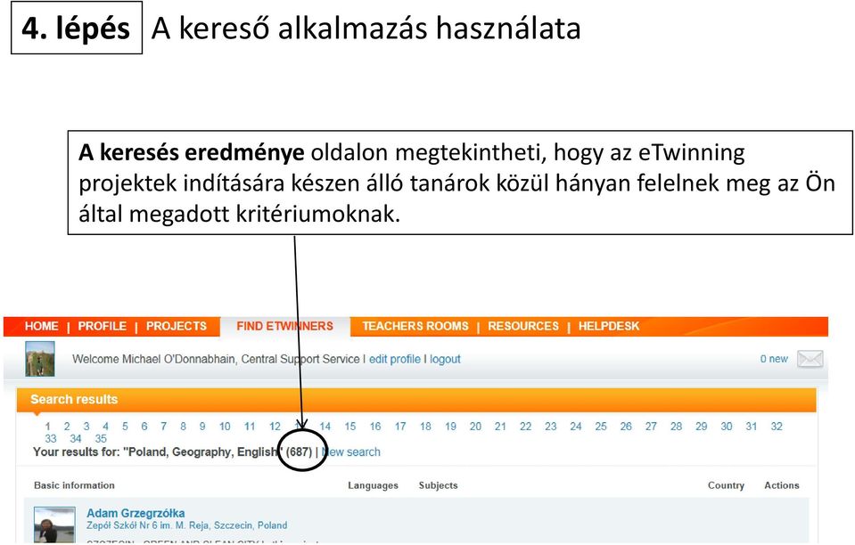 projektek indítására készen álló tanárok közül