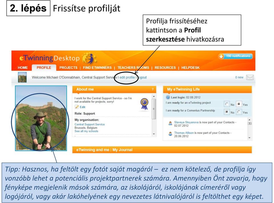 projektpartnerek számára.