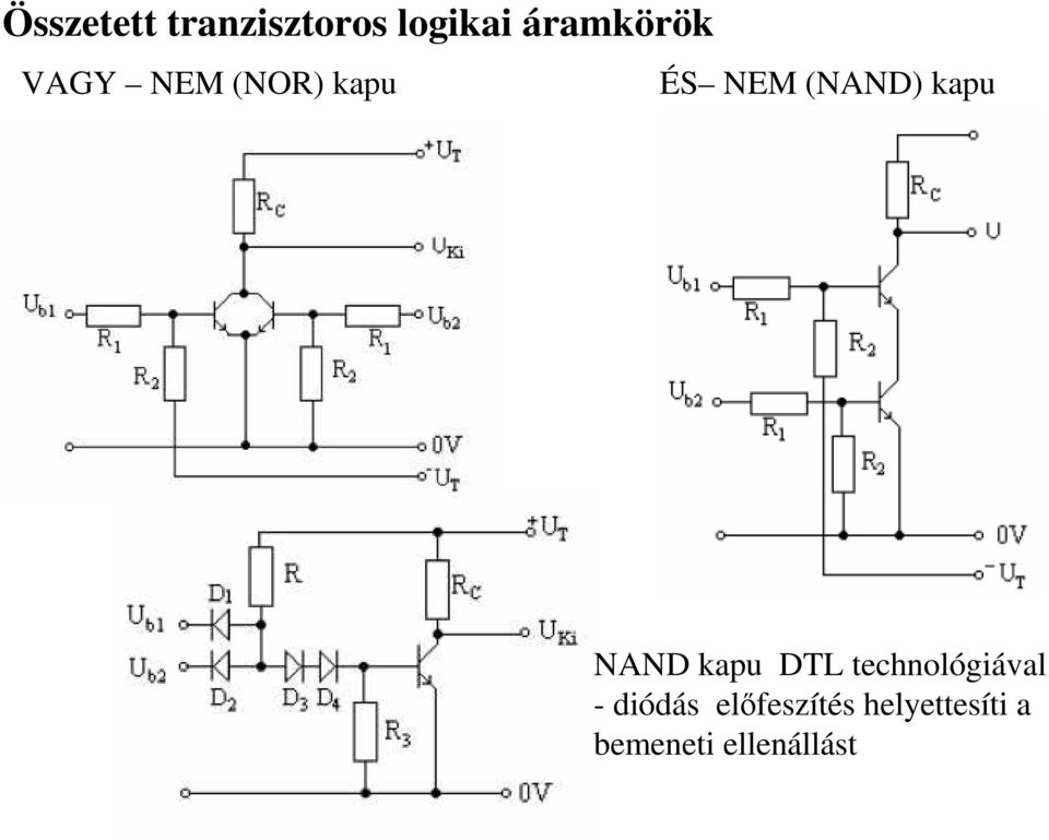 NAND kapu DTL technológiával - diódás