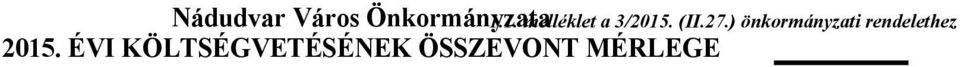 ) önkormányzati rendelethez 2015.