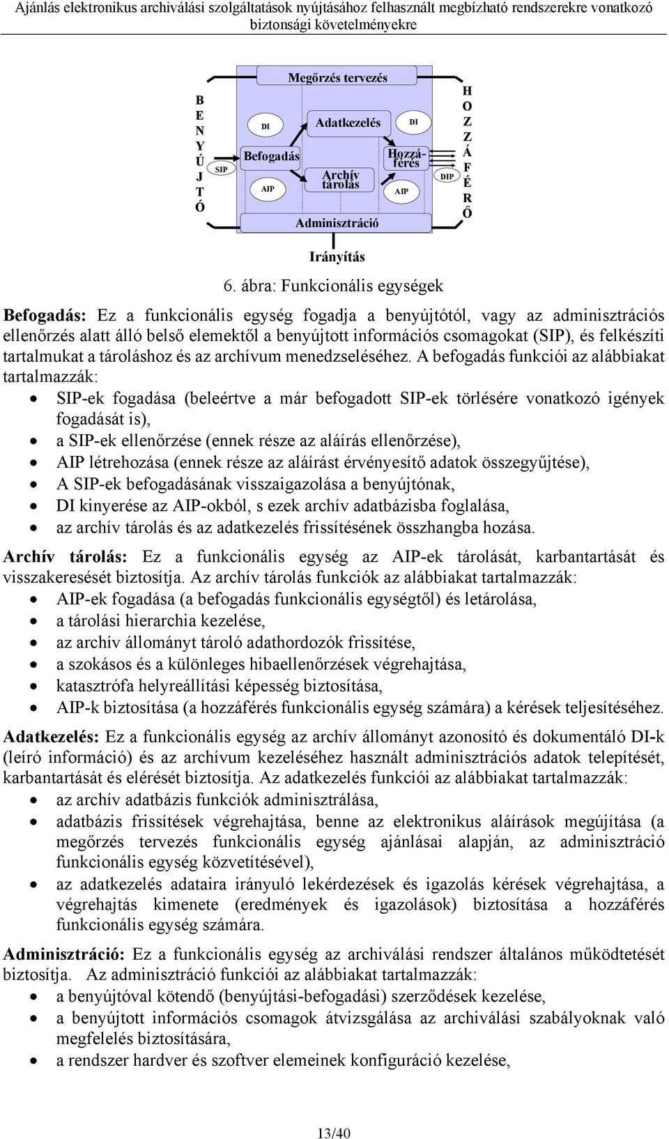 felkészíti tartalmukat a tároláshoz és az archívum menedzseléséhez.