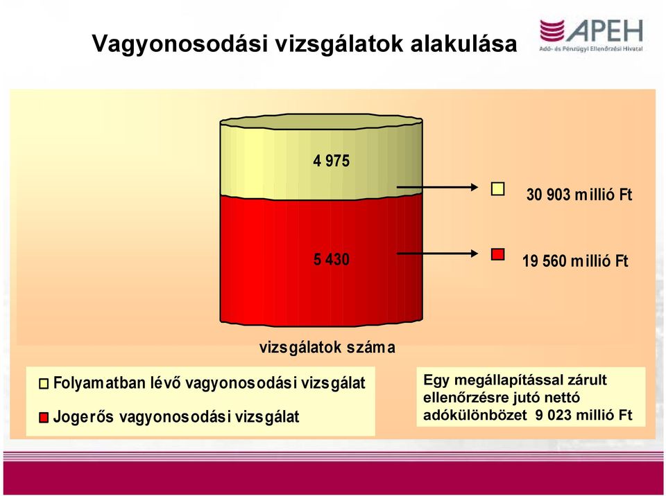 vagyonosodási vizsgálat Jogerős vagyonosodási vizsgálat Egy