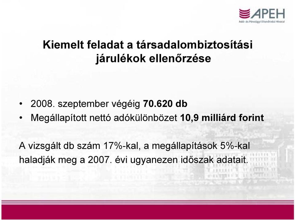 620 db Megállapított nettó adókülönbözet 10,9 milliárd forint A