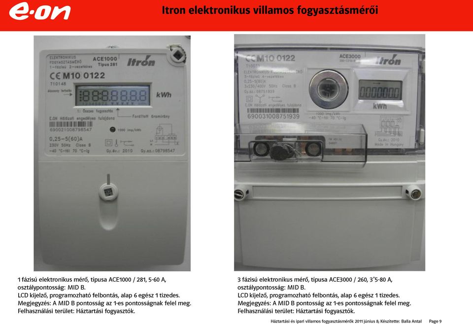 Megjegyzés: A MID B pontosság az 1-es pontosságnak felel meg.