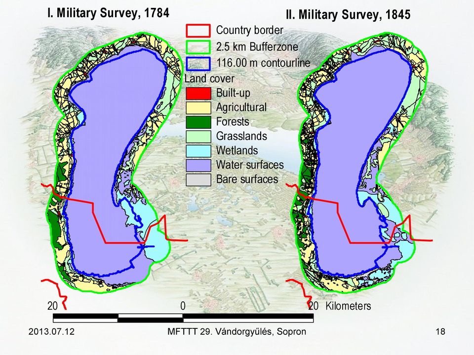 00 m contourline Land cover Built-up Agricultural Forests