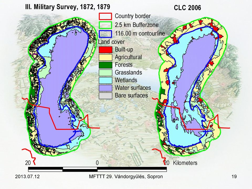 00 m contourline Land cover Built-up Agricultural Forests