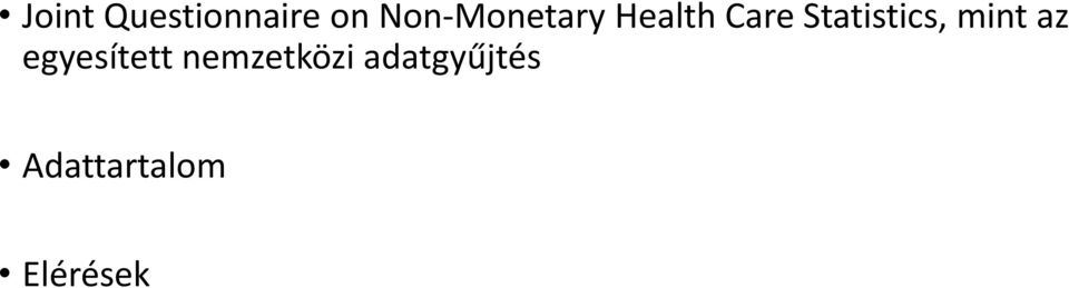 Statistics, mint az egyesített