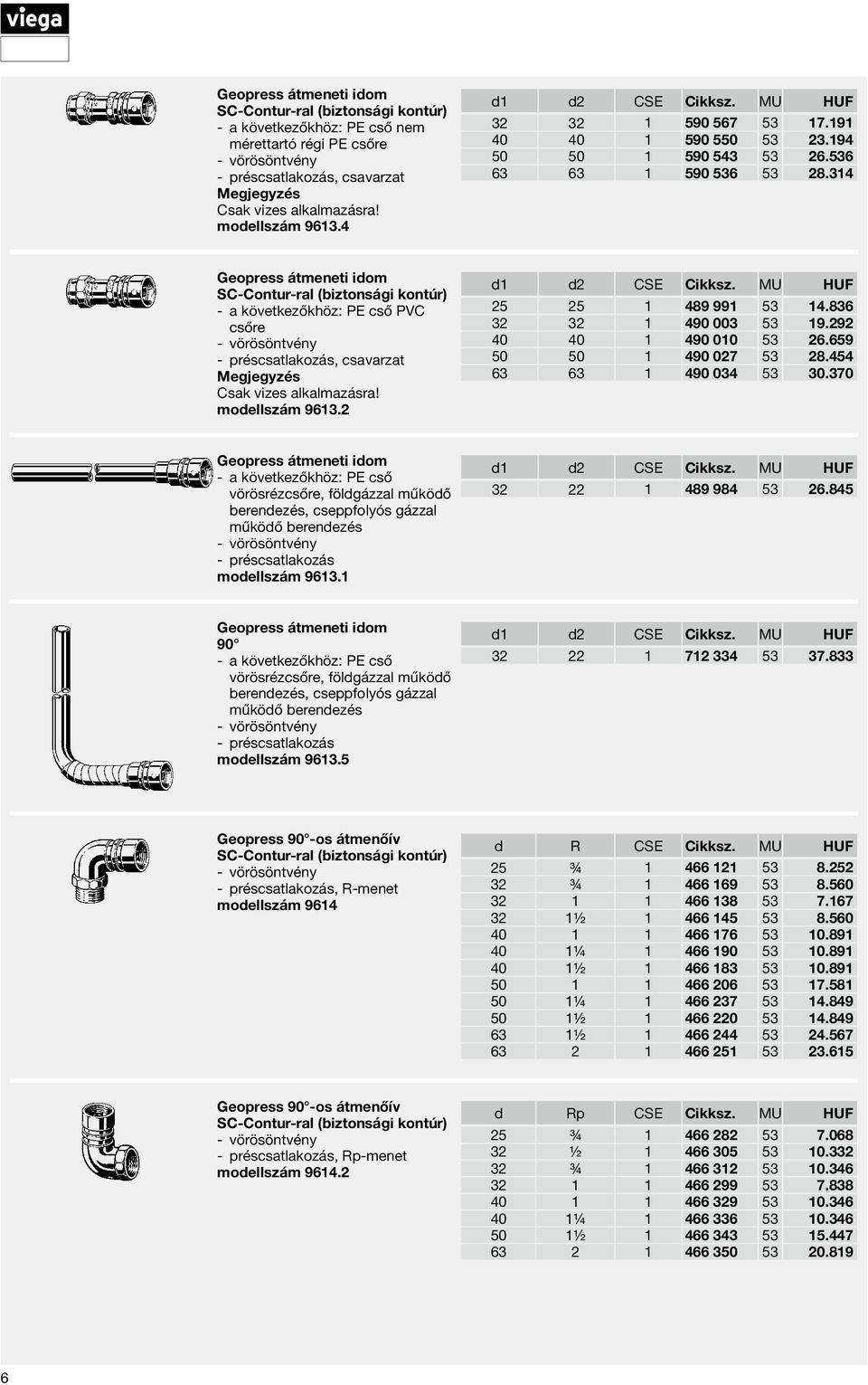 modellszám 9613.2 d1 d2 CSE Cikksz. MU HUF 25 25 1 489 991 53 14.836 32 32 1 490 003 53 19.292 40 40 1 490 010 53 26.659 50 50 1 490 027 53 28.454 63 63 1 490 034 53 30.