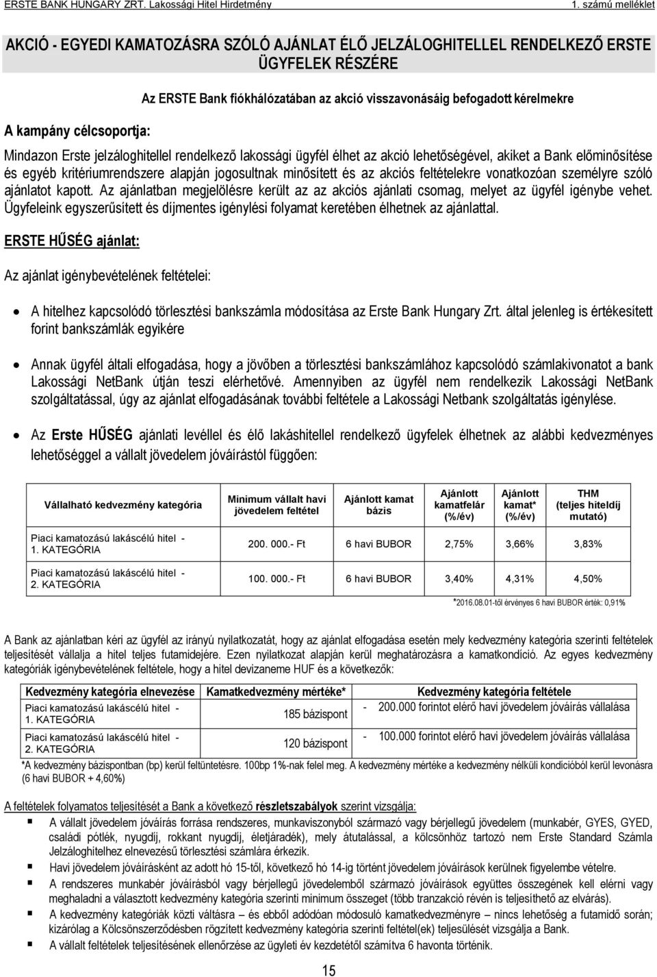 feltételekre vonatkozóan személyre szóló ajánlatot kapott. Az ajánlatban megjelölésre került az az akciós ajánlati csomag, melyet az ügyfél igénybe vehet.