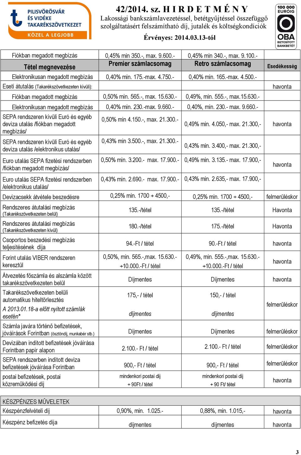 230.-max. 9.660.- 0,40%, min. 230.- max. 9.660.- deviza utalás /fiókban megadott megbízás/ deviza utalás /elektronikus utalás/ /fiókban megadott megbízás/ /elektronikus utalás/ 0,50% min 4.150.-, max.