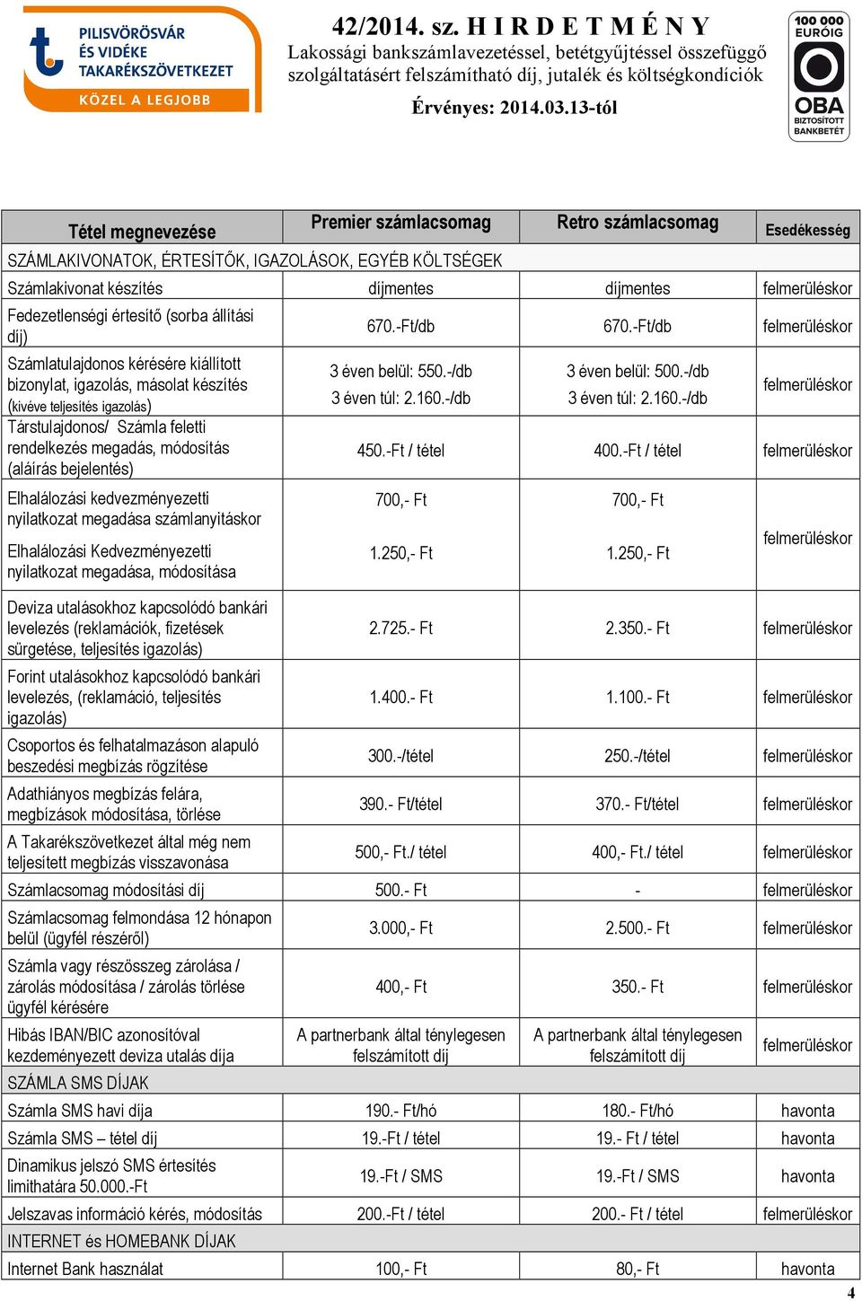 nyilatkozat megadása számlanyitáskor Elhalálozási Kedvezményezetti nyilatkozat megadása, módosítása Deviza utalásokhoz kapcsolódó bankári levelezés (reklamációk, fizetések sürgetése, teljesítés