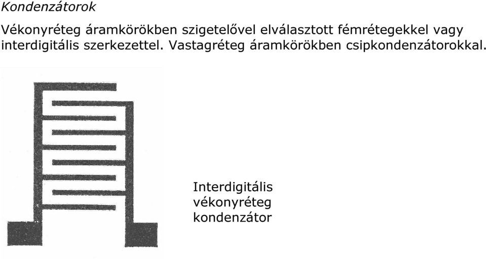 interdigitális szerkezettel.