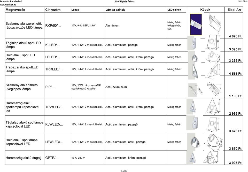 .. 12V, 20W, 14 cm-es AMP csatlakozású kábellel, Alumínium Háromszög alakú spotlámpa led TRW/ 12V, 1,4W, 2 m-es kábellel. 1 100 Ft 2 995 Ft Téglalap alakú spotlámpa KLW/ 12V, 1,4W, 2 m-es kábellel.